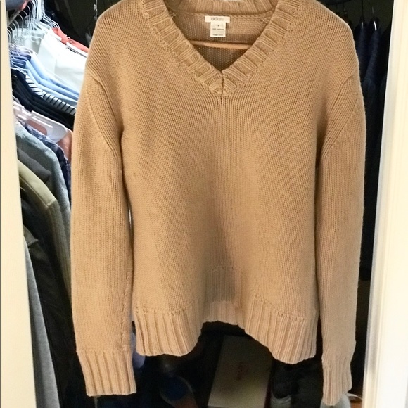 💯 % CASHMERE V-Neck Sweater chunky cable details - Picture 8 of 8